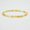 Natural Dark Yellow Calcite Semi-Precious Round Gemstone Crystal Bracelet, Sample Strand - 4mm  - 1 Count - 7 - 7.5 inches