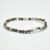 Natural African Blood Jasper Semi-Precious Round Gemstone Crystal Bracelet, Sample Strand - 4mm  - 1 Count - 7 - 7.5 inches