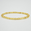 Citrine Semi-Precious Round Gemstone Crystal Bracelet, Sample Strand - 4mm  - 1 Count - 7 - 7.5 inches