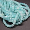 Natural Peruvian Amazonite Semi-Precious Gemstone Faceted Cube Beads - 3mm - 4mm - 15'' Strand