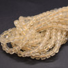 Citrine Semi-Precious Gemstone Faceted Cube Beads - 3mm - 4mm - 15'' Strand