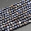 Natural Sapphire Semi-Precious Gemstone Faceted Cube Beads - 4.5mm - 15'' Strand