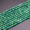 Green Agate Semi-precious Gemstone Faceted Round Beads - 4mm - 15 Strand