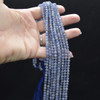 Natural Tanzanite Semi-precious Gemstone Faceted Round Beads - 4mm - 15'' Strand