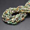 Natural Indian Agate Semi-precious Gemstone FACETED Round Beads - 3mm - 15'' Strand