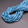 Natural Apatite Agate Semi-precious Gemstone FACETED Round Beads - 3mm - 15'' Strand