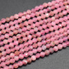 Natural Pink Tourmaline Semi-precious Gemstone FACETED Round Beads - 3mm - 15'' Strand
