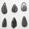 Natural Greenland Nuummite Semi-precious Gemstone Irregular Shaped Pendants - 1 Count - 6 Options - No Chain Lot 03