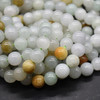 Natural Jadeite Jade (with Brown Colours) Semi-precious Gemstone Round Beads - 8mm - 15'' strand - #01