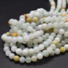 Natural Jadeite Jade (with Brown Colours) Semi-precious Gemstone Round Beads - 8mm - 15'' strand - #01