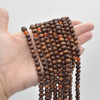 Natural Raw Bodhi Seeds Round Wood Beads - Dark Brown - 108 beads - Mala Meditation Prayer Beads - 6mm - 7mm