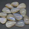 Natural Large Rainbow Moonstone Semi-precious Teardrop Gemstone Cabochons  - 1 Count  - 4 Weight  Options