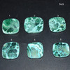 Natural Large Malachite with Chrysocolla Semi-precious Rounded Square Gemstone Cabochons  - 1 Count  - 6 Options