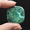 Natural Large Malachite with Chrysocolla Semi-precious Rounded Square Gemstone Cabochons  - 1 Count  - 6 Options