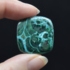 Natural Large Malachite with Chrysocolla Semi-precious Rounded Square Gemstone Cabochons  - 1 Count  - 6 Options