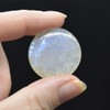 Natural Large Rainbow Moonstone Semi-precious Round Gemstone Cabochons  - 1 Count  - 5 Options