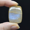 Natural Large Rainbow Moonstone Semi-precious Rectangular Gemstone Cabochons  - 1 Count  - 9 Options