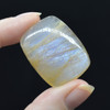 Natural Large Rainbow Moonstone Semi-precious Rectangular Gemstone Cabochons  - 1 Count  - 9 Options