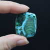 Natural Large Malachite with Chrysocolla Semi-precious Rectangular Gemstone Cabochons  - 1 Count  - 7 Options