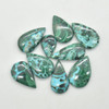 Natural Large Malachite with Chrysocolla Semi-precious Teardrop Gemstone Cabochons  - 1 Count  - 3 Options