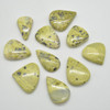 Natural Large Gaspeite Semi-precious Teardrop Gemstone Cabochons  - 1 Count  - 3 Options