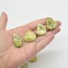 Natural Large Gaspeite Semi-precious Teardrop Gemstone Cabochons  - 1 Count  - 3 Options