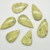 Natural Large Gaspeite Semi-precious Teardrop Gemstone Cabochons  - 1 Count  - 3 Options