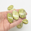 Natural Large Gaspeite Semi-precious Oval Gemstone Cabochons  - 1 Count  - 3 Options