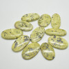 Natural Large Gaspeite Semi-precious Oval Gemstone Cabochons  - 1 Count  - 3 Options