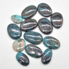 Natural Large Chrysocolla Semi-precious Oval Gemstone Cabochons  - 1 Count  - 3 Options
