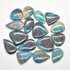 Natural Large Chrysocolla Semi-precious Teardrop Gemstone Cabochons  - 1 Count  - 2 Options