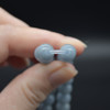 Large Hole (2mm) Beads - Natural Angelite Semi-precious Gemstone Round Beads - 8mm - 15'' Strand