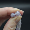 Large Hole (2mm) Beads - Natural Lavender Amethyst Semi-precious Gemstone Round Beads - 8mm - 15'' strand