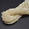 Natural Grade A Freshwater Potato Round Pearl Beads - White - 2mm -  14'' Strand