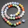 Natural Mixed Pastel Coloured Semi-Precious Gemstone Round Beads - 8mm - 15'' Strand