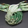 Natural Mixed Green Colours Semi-Precious Gemstone Round Beads - 8mm - 15'' Strand