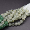 Natural Mixed Green Colours Semi-Precious Gemstone Round Beads - 8mm - 15'' Strand