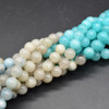 Natural Mixed Blue Colours Semi-Precious Gemstone Round Beads - 8mm - 15'' Strand