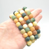 Natural Bodhi Root Barrel Bead Bracelet/Sample Strand - Mala Prayer Beads - 10mm - Multi-Coloured