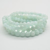 Mint Blue Calcite (dyed) Semi-precious Gemstone Round Beads Sample strand / Bracelet - 6mm or 8mm sizes, 7.5''