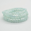 Mint Blue Calcite (dyed) Semi-precious Gemstone Round Beads Sample strand / Bracelet - 6mm or 8mm sizes, 7.5''