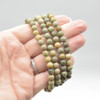 Natural Silver Leaf Jasper Semi-precious Gemstone Round Beads Sample strand / Bracelet - 6mm Size 7.5'' Size