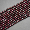 Natural Garnet Semi-precious Gemstone Round Beads - 3mm - 15'' Strand