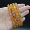 Natural Red Lazasine (Andesine-Red Labradorite) Semi-precious Gemstone Round Bead Sample Strand - 7mm - 7 inches