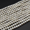 Natural Freshwater Round Potato Pearl Beads - White - 8mm - 9mm or 10mm Sizes - 14'' Strand