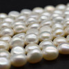 High Quality Natural Freshwater Round Potato Nugget Pearl Beads - White - 8mm - 15'' Strand