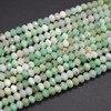 Natural Australian Chrysoprase Semi-Precious Gemstone FACETED Rondelle Spacer Beads - 4mm x 3mm - 15'' Strand