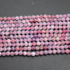 Natural Pale Pink Tourmaline Semi-Precious Gemstone FACETED Round Beads - 3mm -  15'' strand