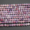 Natural Pale Pink Tourmaline Semi-precious Gemstone FACETED Round Beads - 4mm -  15'' Strand