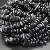 Natural Shungite Semi-Precious Gemstone Chips, Nuggets, Beads - 5mm - 8mm - 32'' Strand